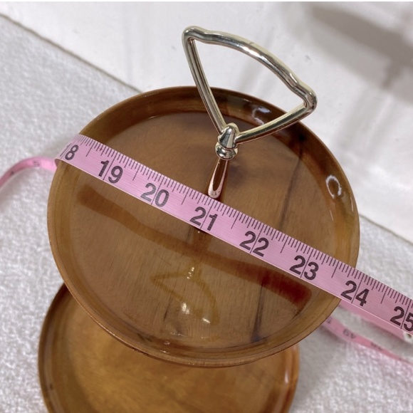 Vintage Hand Crafted In Sydney By The Sea Myrtlewood Two Tier Serving Tray - Picture 14 of 14